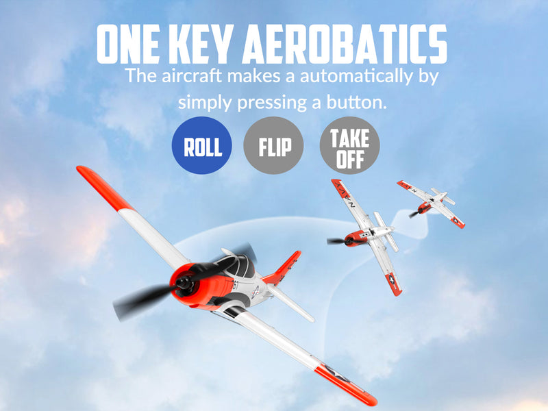 VOLANTEXRC T28 Trojan 4ch RC Trainer Airplane for Beginners with Xpilot Stabilization System (White)