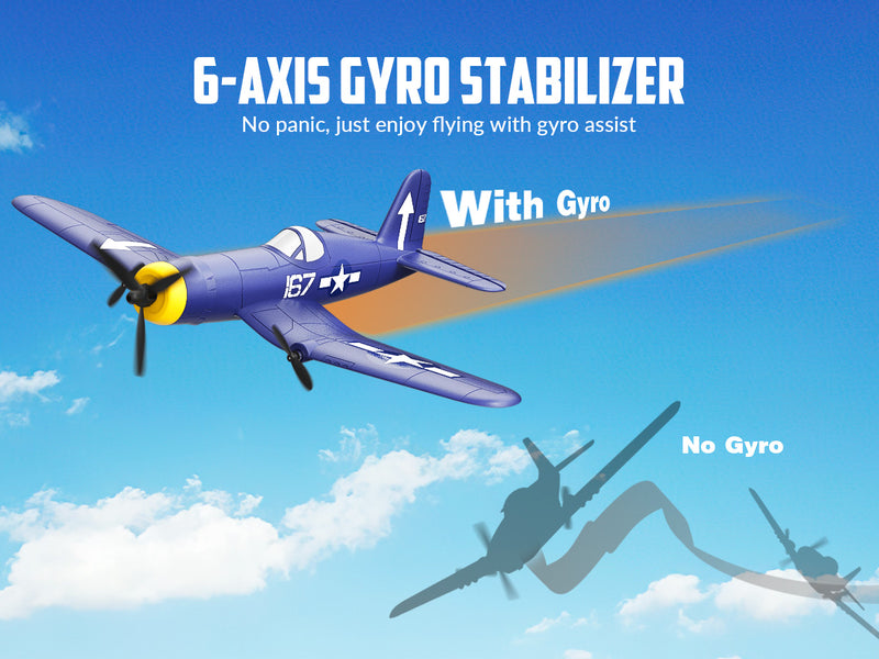 VOLANTEXRC 3-CH Airplanes BF109 WWII Remote Control Airplane for Beginners with Gyro Stabilization System