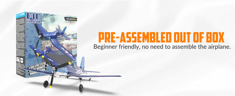 VOLANTEXRC Corsair F4U Scale Remote Control WarbirdAirplane for Beginners Xpilot Gyro Stabilizer