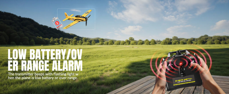 VOLANTEXRC T28 Trojan 4ch RC Trainer Airplane for Beginners with Xpilot Stabilization System (Yellow)