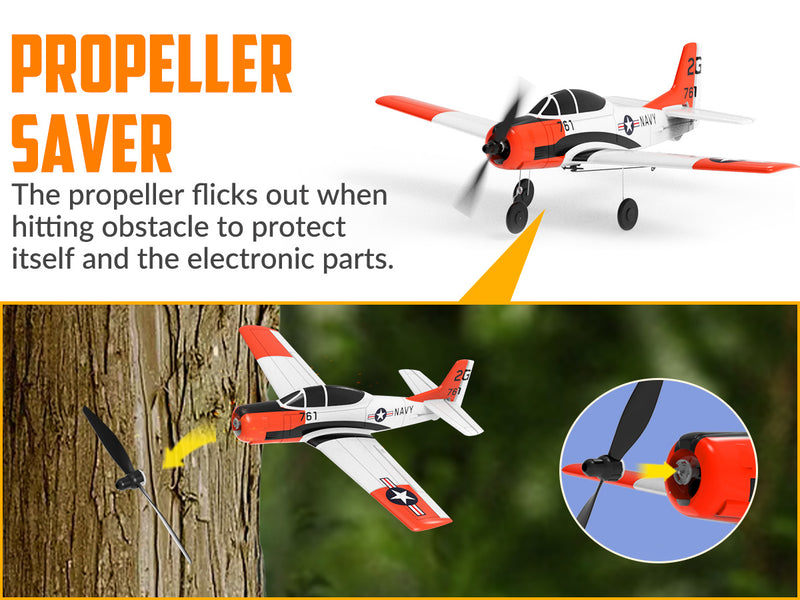 VOLANTEXRC T28 Trojan 4ch RC Trainer Airplane for Beginners with Xpilot Stabilization System (White)