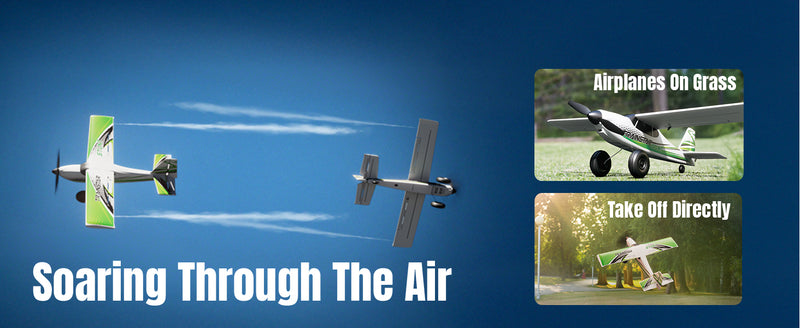 RC Foam Airplane Trainstar Stunt 500mm Wingspan RTF with 2.4GHz Brushless Motor and Gyro (Green)