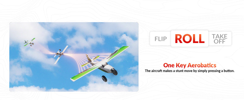 RC Foam Airplane Trainstar Stunt 500mm Wingspan RTF with 2.4GHz Brushless Motor and Gyro (Green)