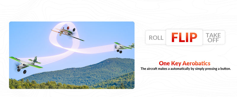 RC Foam Airplane Trainstar Stunt 500mm Wingspan RTF with 2.4GHz Brushless Motor and Gyro (Green)