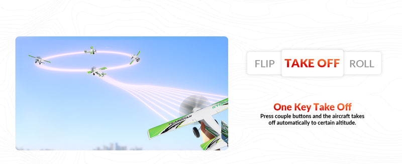 RC Foam Airplane Trainstar Stunt 500mm Wingspan RTF with 2.4GHz Brushless Motor and Gyro (Green)