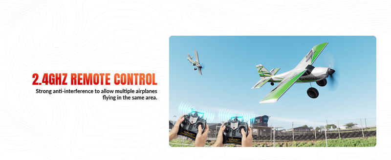 RC Foam Airplane Trainstar Stunt 500mm Wingspan RTF with 2.4GHz Brushless Motor and Gyro (Green)