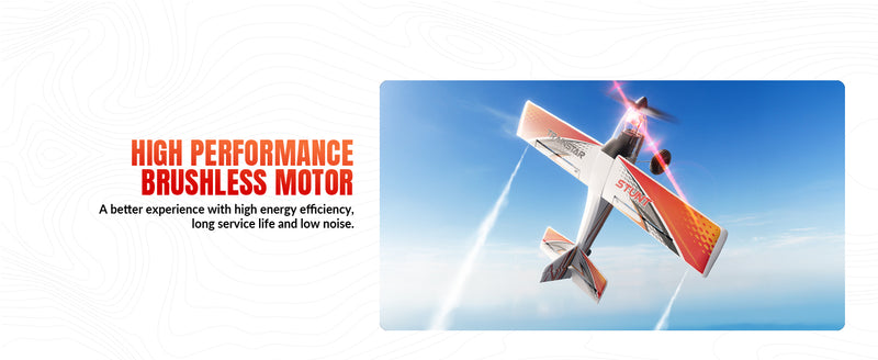 500mm RC Foam Airplane Trainstar Stunt RTF with 2.4GHz Brushless Motor Gyro Stabilized for Beginners (Orange)