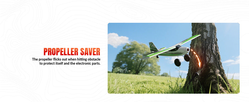 RC Foam Airplane Trainstar Stunt 500mm Wingspan RTF with 2.4GHz Brushless Motor and Gyro (Green)