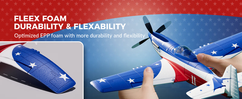 VOLANTEXRC 4-CH Airplanes P51 Mustang