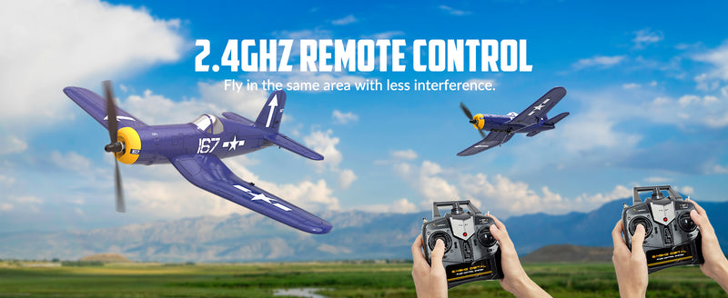 VOLANTEXRC Corsair F4U Warbird Remote Control Airplane for Beginners Xpilot Gyro Stabilizer