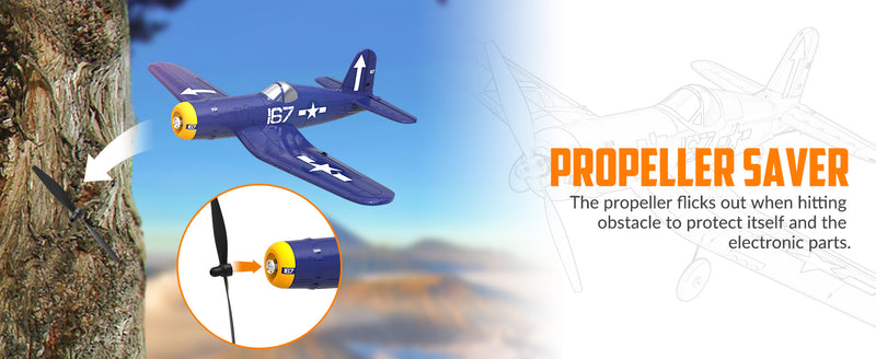 VOLANTEXRC Corsair F4U Warbird Remote Control Airplane for Beginners Xpilot Gyro Stabilizer