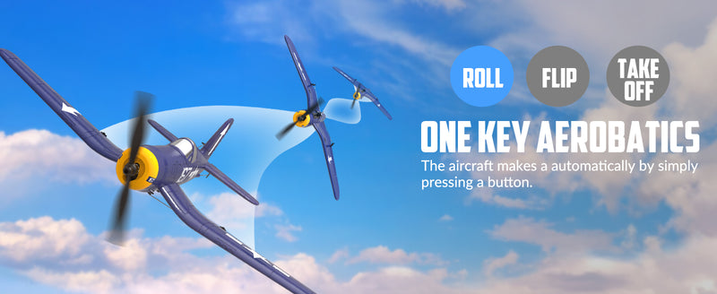 VOLANTEXRC Corsair F4U Warbird Remote Control Airplane for Beginners Xpilot Gyro Stabilizer