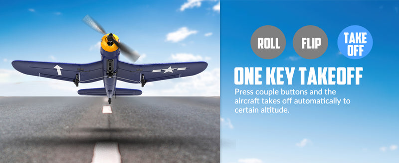 VOLANTEXRC Corsair F4U Warbird Remote Control Airplane for Beginners Xpilot Gyro Stabilizer