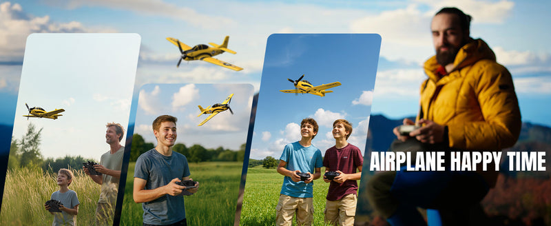 VOLANTEXRC T28 Trojan 4ch RC Trainer Airplane for Beginners with Xpilot Stabilization System (Yellow)