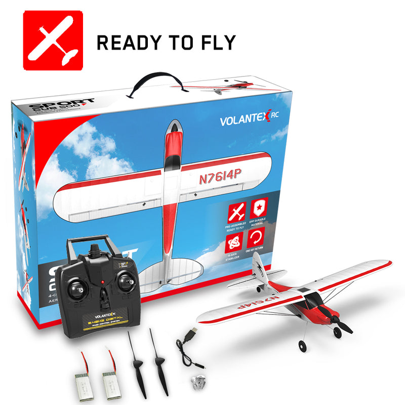 VOLANTEXRC Sport Cub Park flyer 4ch RC Trainer Airplane for Beginners with Xpilot Stabilization System