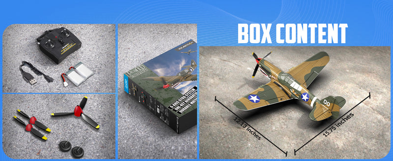 VOLANTEXRC Warhawk P40 Remote Control Airplane for Beginners with Xpilot Stabilization System