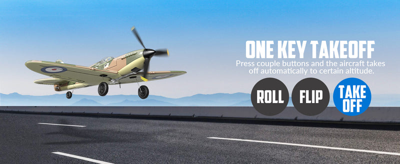 VOLANTEXRC Spitfire 4ch Remote Control Airplane for Beginners with Xpilot Stabilization System