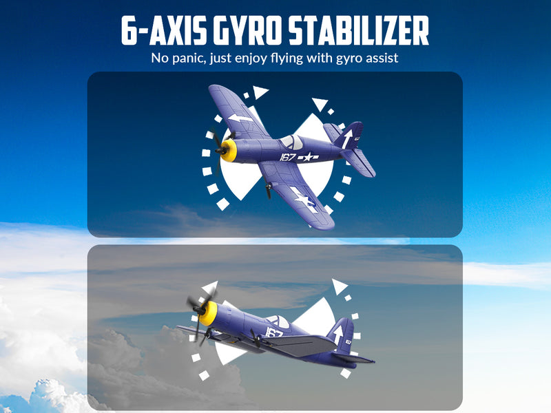 VOLANTEXRC 3-CH Airplanes BF109 WWII Remote Control Airplane for Beginners with Gyro Stabilization System