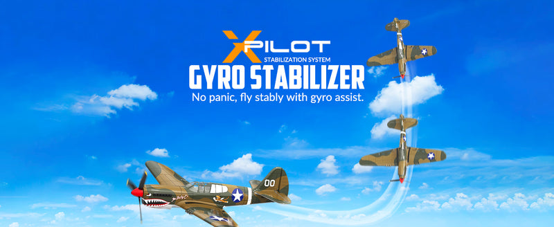 VOLANTEXRC Warhawk P40 Remote Control Airplane for Beginners with Xpilot Stabilization System