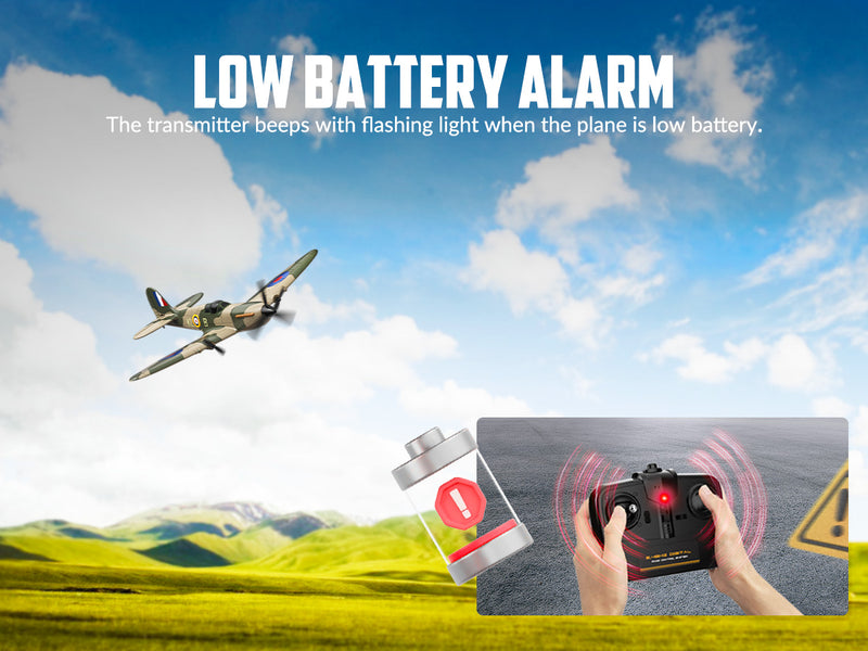 VOLANTEXRC 3-CH Airplanes Spitfire WWII Remote Control Airplane for Beginners with Gyro Stabilization System