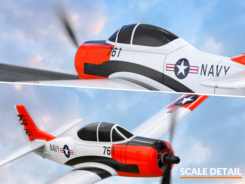 VOLANTEXRC T28 Trojan 4ch RC Trainer Airplane for Beginners with Xpilot Stabilization System (White)