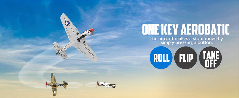VOLANTEXRC Warhawk P40 Remote Control Airplane for Beginners with Xpilot Stabilization System