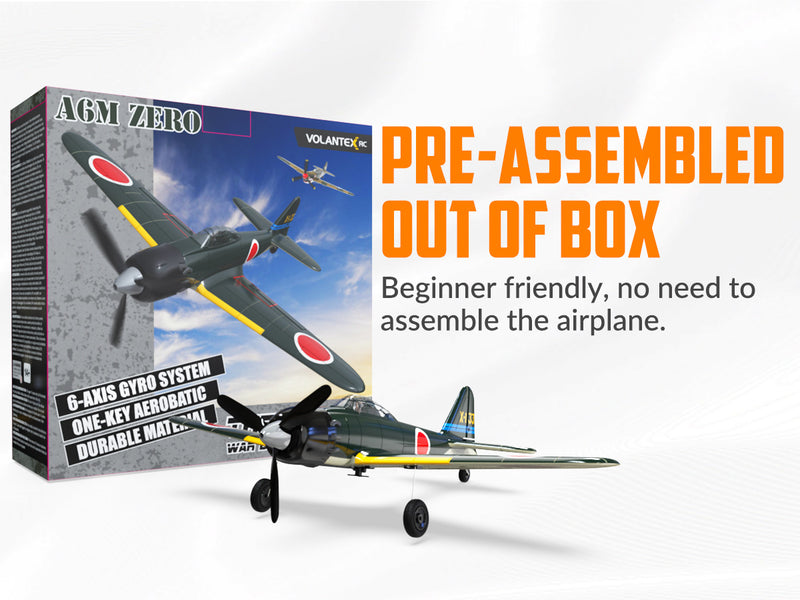 VOLANTEXRC Zero 4ch Remote Control Airplane for Beginners with Xpilot Stabilization System