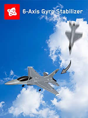 VOLANTEXRC F16 Fighting Falcon Remote Control Airplane for Beginners Xpilot Gyro Stabilizer