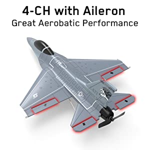 VOLANTEXRC F16 Fighting Falcon Remote Control Airplane for Beginners Xpilot Gyro Stabilizer