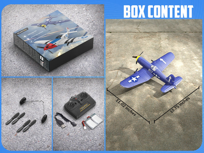 VOLANTEXRC 3-CH Airplanes BF109 WWII Remote Control Airplane for Beginners with Gyro Stabilization System