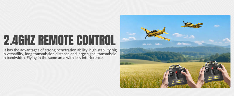 VOLANTEXRC T28 Trojan 4ch RC Trainer Airplane for Beginners with Xpilot Stabilization System (Yellow)