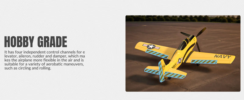 VOLANTEXRC T28 Trojan 4ch RC Trainer Airplane for Beginners with Xpilot Stabilization System (Yellow)