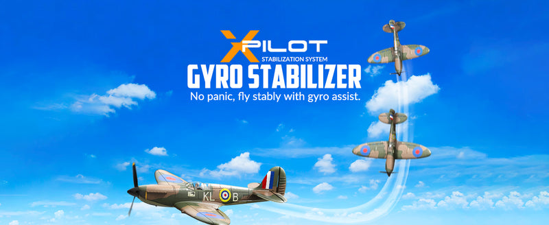 VOLANTEXRC Spitfire 4ch Remote Control Airplane for Beginners with Xpilot Stabilization System