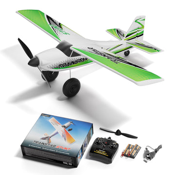 RC Foam Airplane Trainstar Stunt 500mm Wingspan RTF with 2.4GHz Brushless Motor and Gyro (Green)