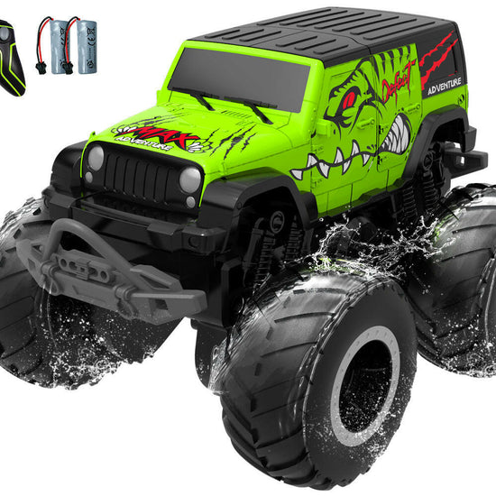 STEMTRON Amphibious Remote Control Car 1:20 All Terrain Off-Road Waterproof RC Monster Truck(Green) EXHOBBY Dealer.