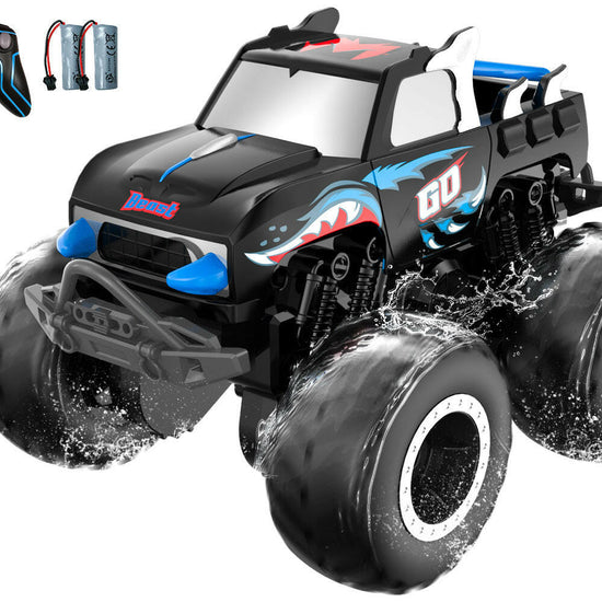 STEMTRON Amphibious Remote Control Car 1:20 All Terrain Off-Road Waterproof RC Monster Truck(Blue） EXHOBBY Dealer.