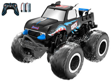 STEMTRON Amphibious Remote Control Car 1:20 All Terrain Off-Road Waterproof RC Monster Truck(Blue） EXHOBBY Dealer.