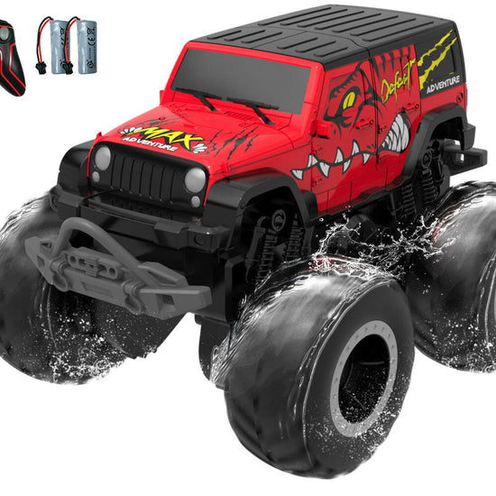STEMTRON Amphibious Remote Control Car 1:20 All Terrain Off-Road Waterproof RC Monster Truck(Red) EXHOBBY Dealer.