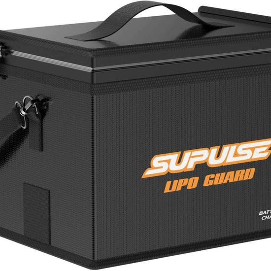 SUPULSE Lipo Safe Bag x1 Fireproof Explosionproof for Lithium Battery Storage and Charging(7.9" x 5.9" x 5.9") - EXHOBBY