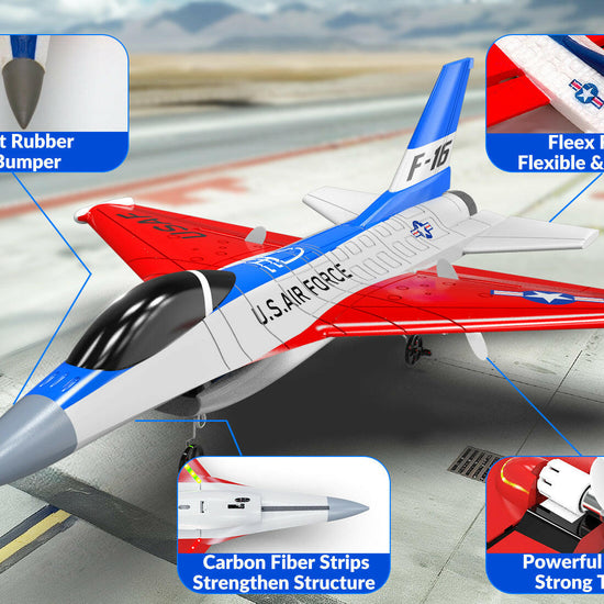 VOLANTEXRC F16 Falcon RC Fighter Jet for Beginners and kids Cool Lights Easy Fly EXHOBBY Dealer.