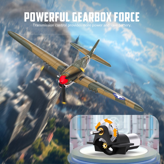 VOLANTEXRC Warhawk P40 Remote Control Airplane for Beginners with Xpilot Stabilization System