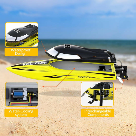 VOLANTEXRC Vector 35mph Fast Brushless High Speed Racing RC Boat Self Righting EXHOBBY Dealer.
