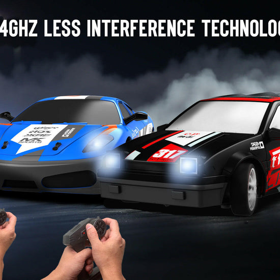 RACENT Speedster: 1:24 RC Car, 10MPH, LED, Drift Wheels EXHOBBY Dealer.