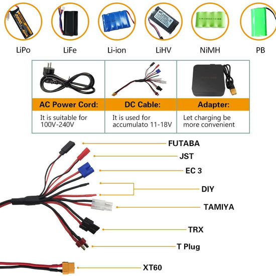 SUPULSE S6 Balance Charger Discharger for 1S-6S LiPo Battery NiMH/NiCD/Li-PO/Li-Fe/Pb with Power Supply - EXHOBBY