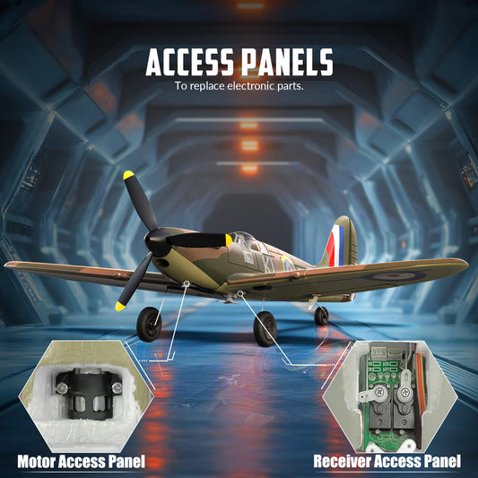 VOLANTEXRC Spitfire 4ch Remote Control Airplane for Beginners with Xpilot Stabilization System