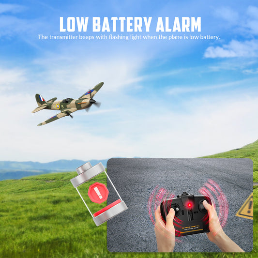 VOLANTEXRC 3-CH Airplanes Spitfire WWII Remote Control Airplane for Beginners with Gyro Stabilization System