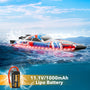 VOLANTEXRC Arrobolt Lumen S Brushless 35+MPH Fast RC Boat for Lakes RED
