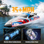 VOLANTEXRC Arrobolt Lumen S Brushless 35+MPH Fast RC Boat for Lakes RED