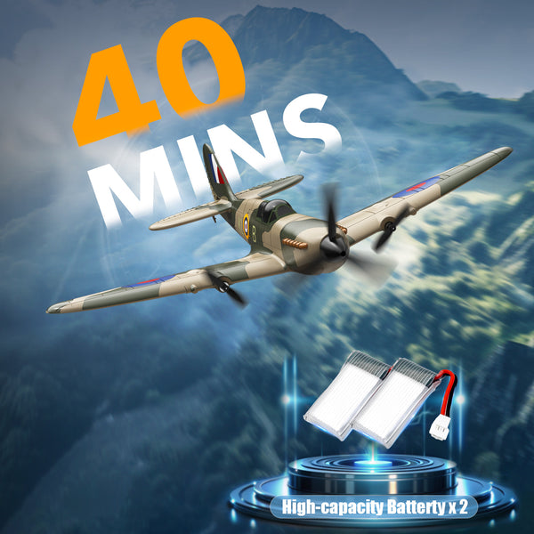 VOLANTEXRC 3-CH Airplanes Spitfire WWII Remote Control Airplane for Beginners with Gyro Stabilization System