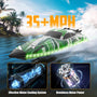 VOLANTEXRC Arrobolt Lumen S Brushless 35+MPH Fast RC Boat for Lakes Green